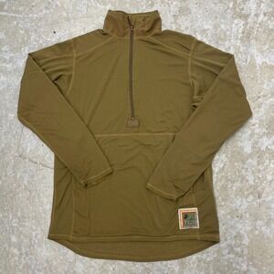 USMC FROG Waffle Fleece Half Zip‎ Small Coyote Pull Over Shirt Flame Resistant